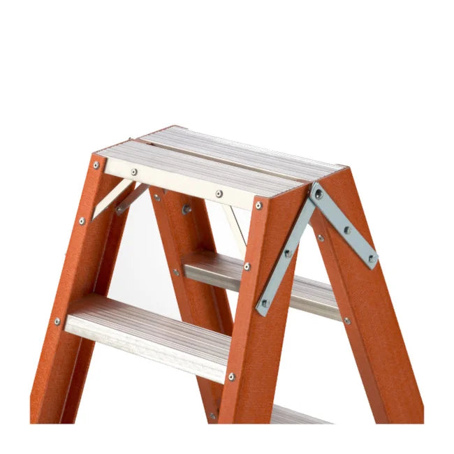 Escada Fibra de Vidro Tesoura 7 Degraus Duplo 1,92 Metros TAF-07 SINTESE