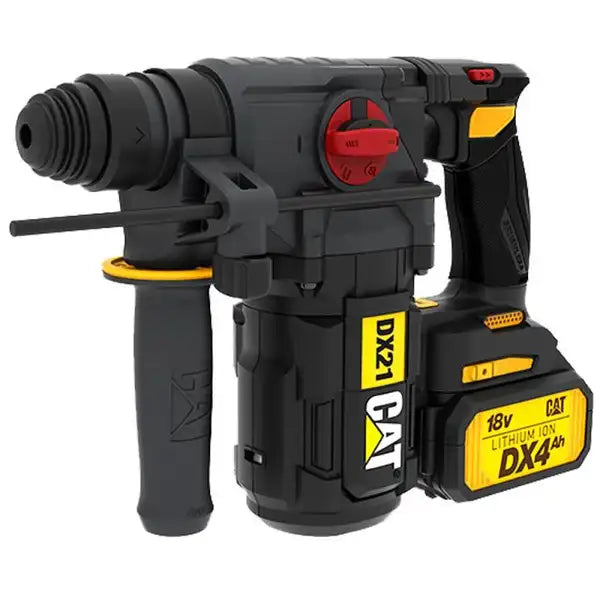 Martelete SDS-Plus à Bateria Brushless 18V com 2 Baterias e Maleta DX21 CAT + Kit SDS-Plus